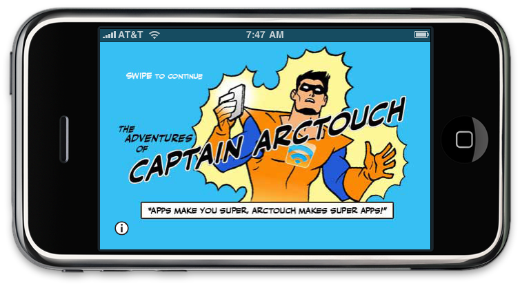 iPhone With Captain ArcTouch Web App