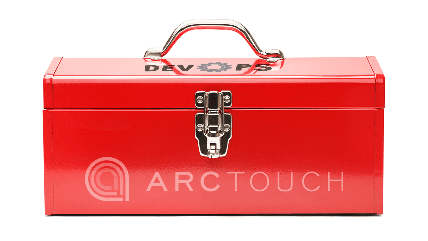 red toolbox with ArcTouch DevOps tools