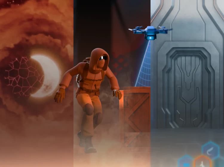 Screens from the three Fanta-themed mobile web games — each based on the classic gaming worlds of Call of Duty, Halo, and Diablo