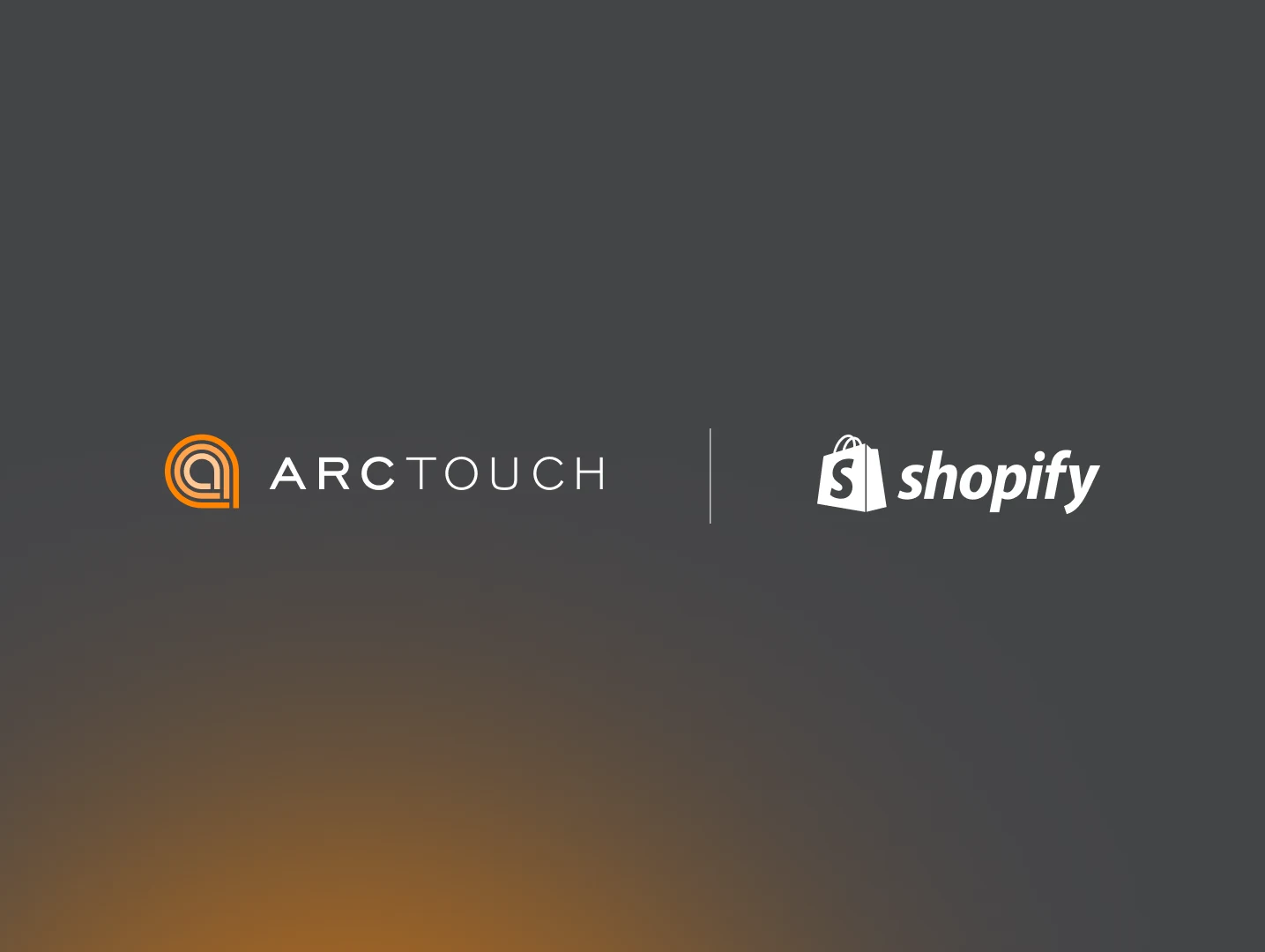 ArcTouch and Shopify logos on a dark background
