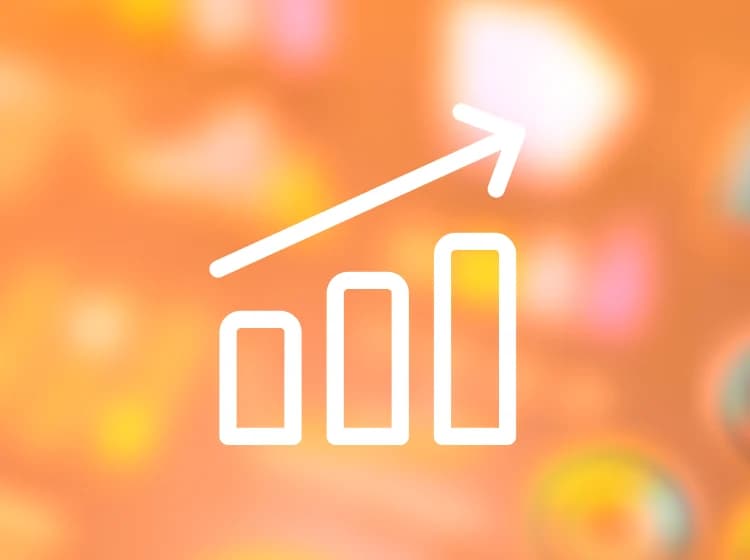 A smartphone is displayed in front of an abstract chart with circular and bar graph elements, featuring grey, orange, and black colors—a visual guide to mobile analytics success.