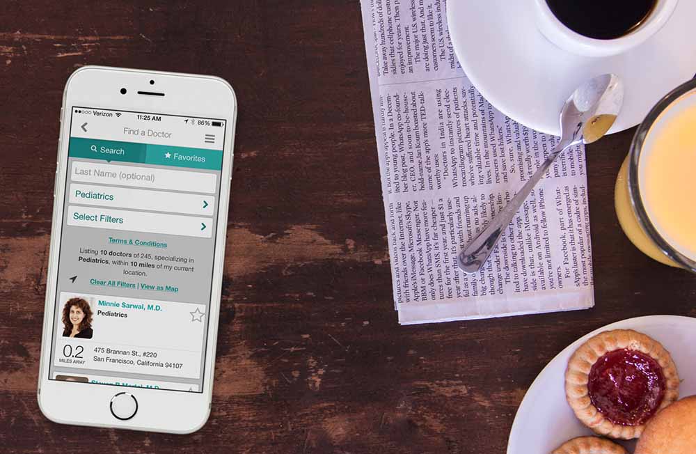 Sutter Health Mobile App - Find a Doctor