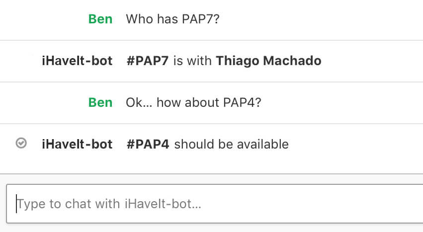 iHaveIt - enterprise bots for Flowdock