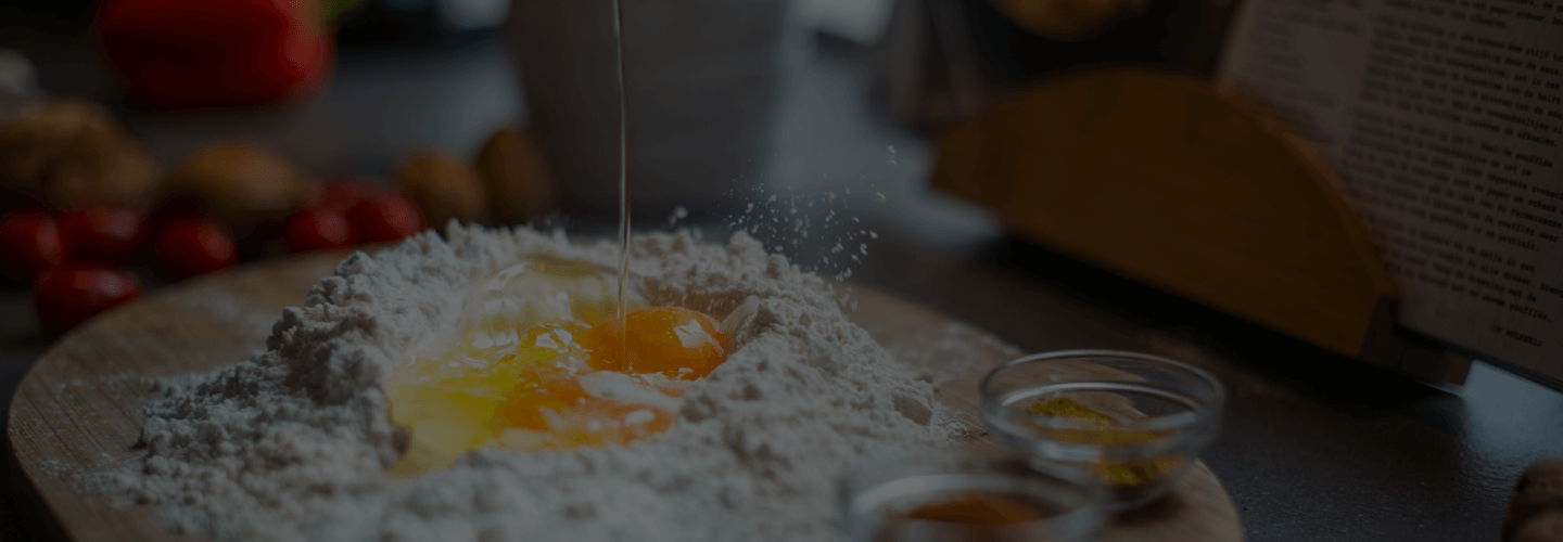 Cracked egg yolks on flower