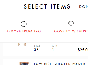 GUESS app shopping experience