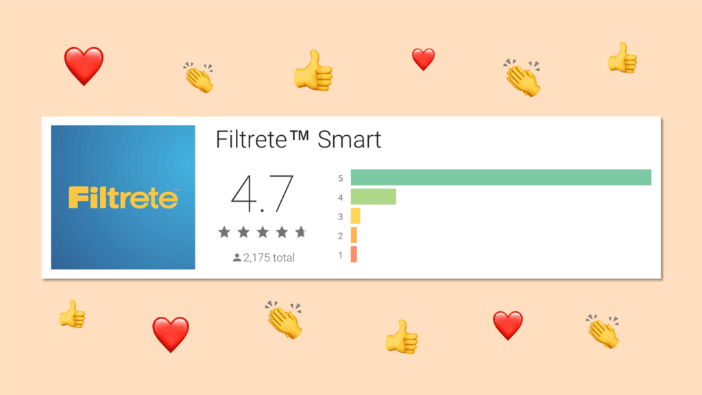 3M Filtrete Android App Ratings after Google Play In-App Review API