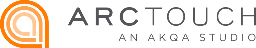 Orange logo for ArcTouch - an AKQA studio
