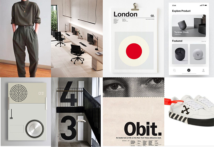 modern moodboard from the iconography design process