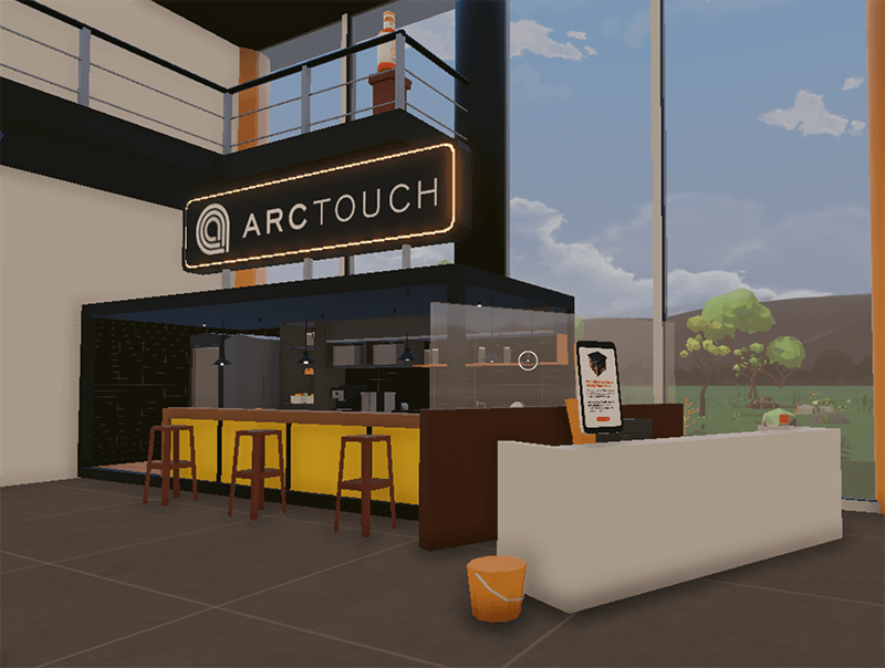 the kitchen of the ArcTouch office in the metaverse